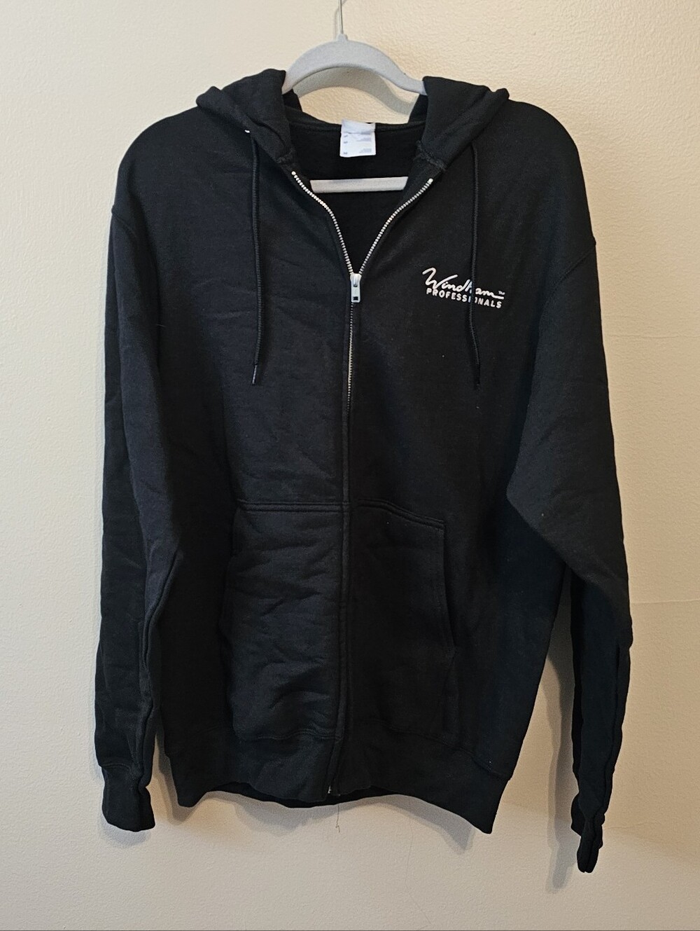 Port And Company Size M Black Zipper Hoodie